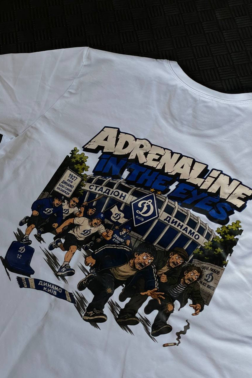 T-shirt Adrenaline In The Eyes White