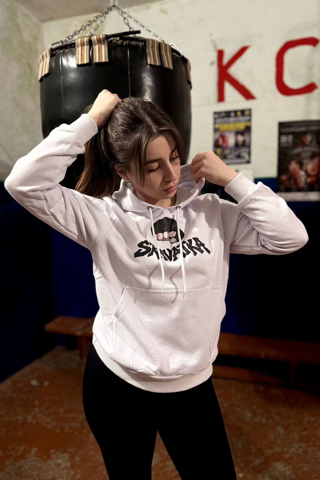 Hoodie Fight Ready White