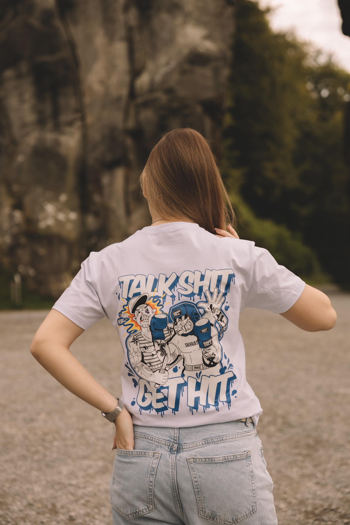 T-shirt Talk Shit Get Hit White