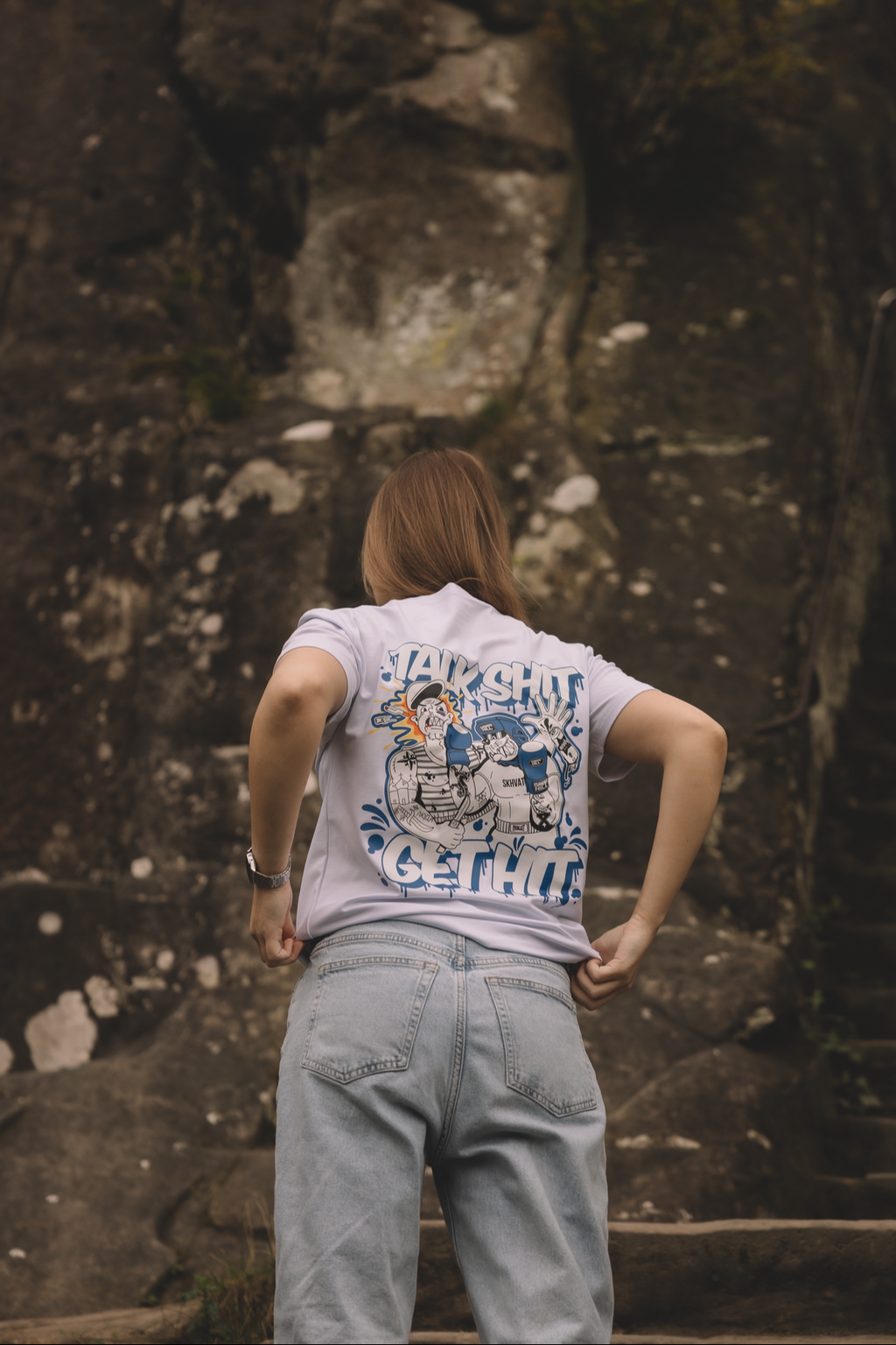T-shirt Talk Shit Get Hit White