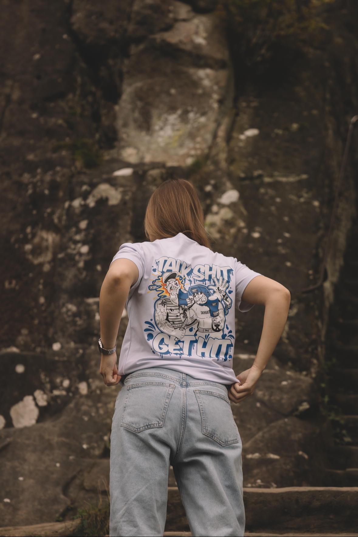 T-shirt Talk Shit Get Hit White