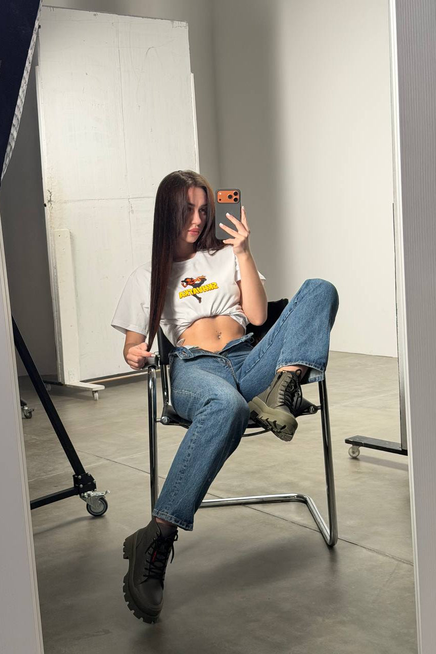 T-shirt Defend Yourself White